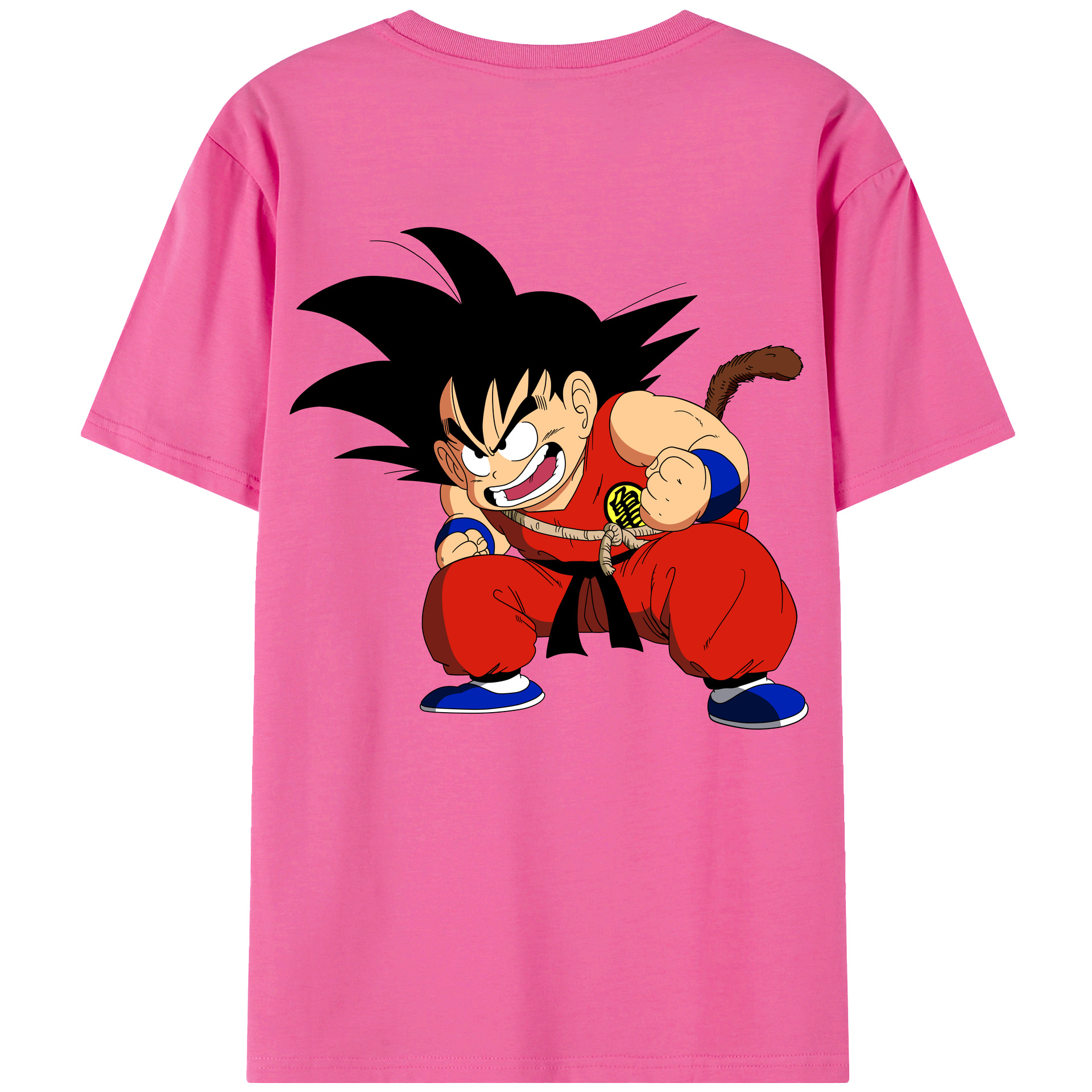 （画像用） ドラゴンボール 孫悟空（そん ごくう）Son Goku カカロット DRAGON BALL Kakarotto レディース半袖Tシャツ(バックプリント)